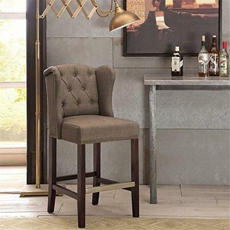MADISON PARK Jodi Tufted Wing Counter Stool - Taupe FPF20-0283